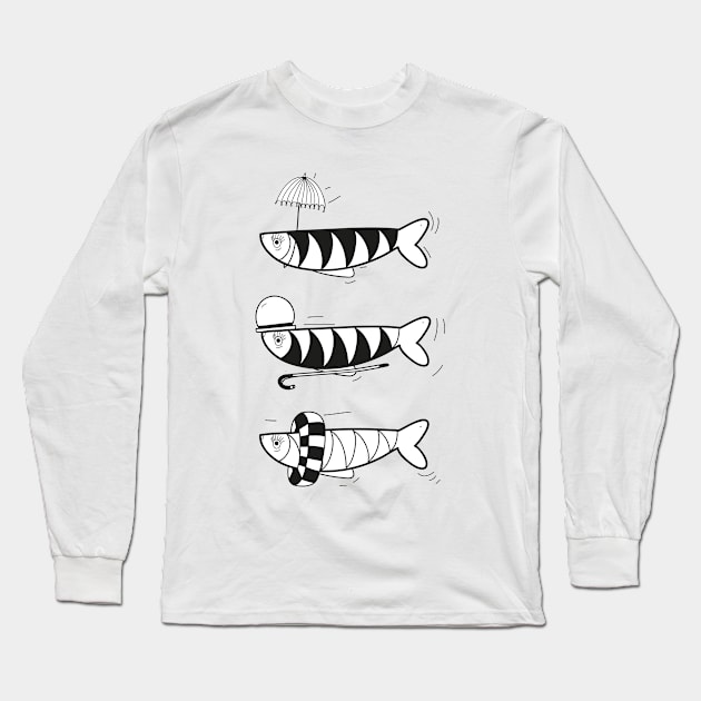Fishes Long Sleeve T-Shirt by coclodesign